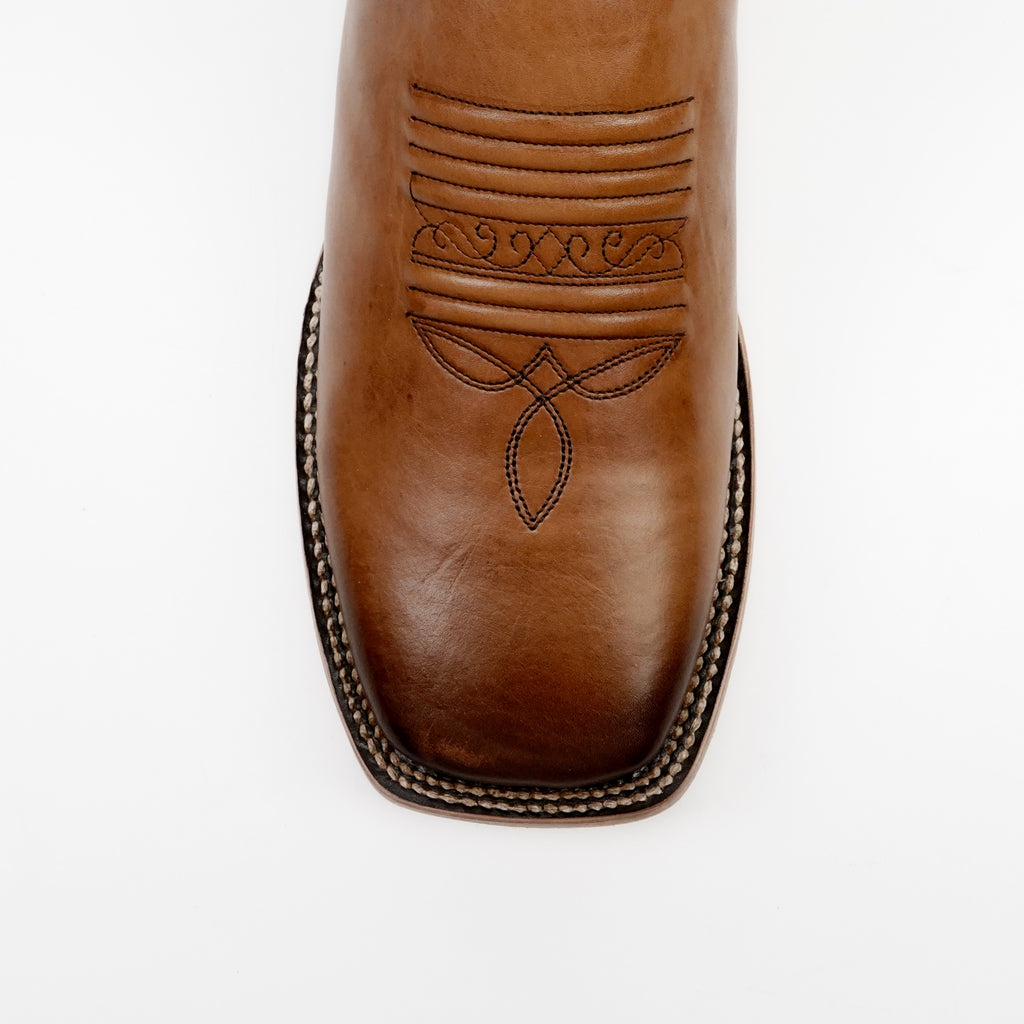 Botas de cowboy Clayton Tobacco - Punta cuadrada (E944)