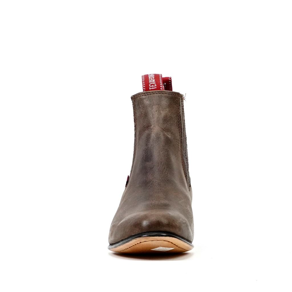 Alamo Brown Ankle Boots - Round Toe (E500)