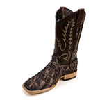 Connor Pirarucu Fish Boots - White Matte - Square Toe (PZ60)