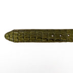 Exotic Full Quilt Caiman Belt - Agave (C028)