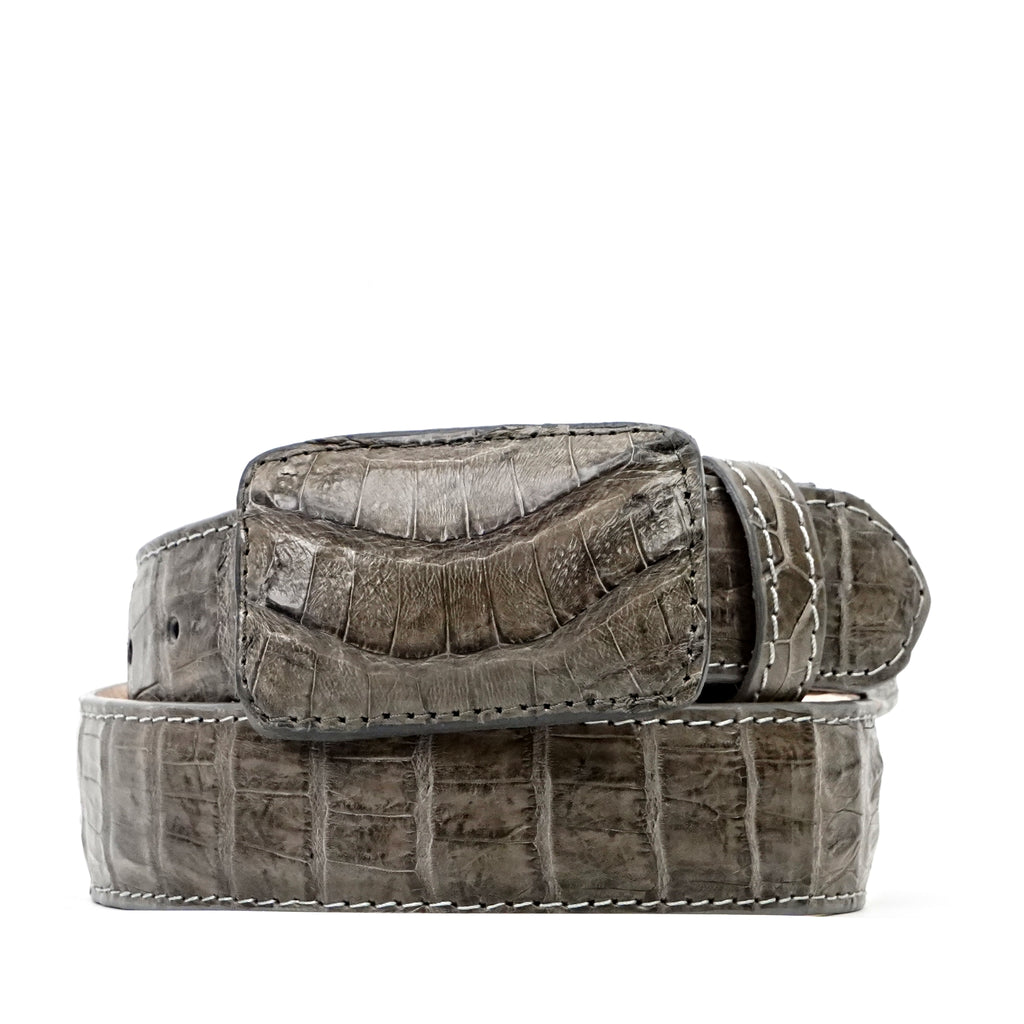 Exotic Full Quilt Caiman Belt - Serpentine (C-001)