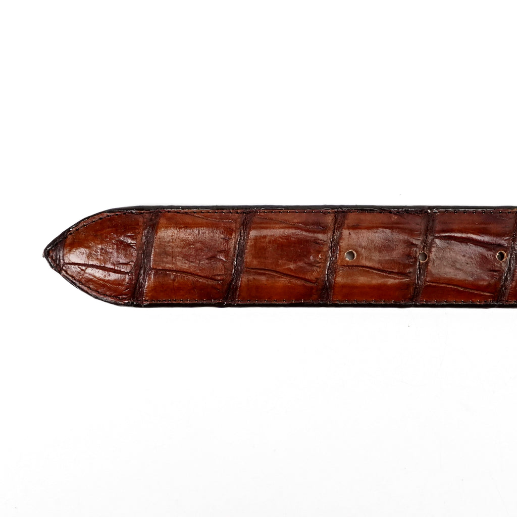 Exotic Full Quilt Alligator Belt - Espresso Brown (C-001)