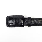 Exotic Full Quilt Alligator Belt - Black (C-001)