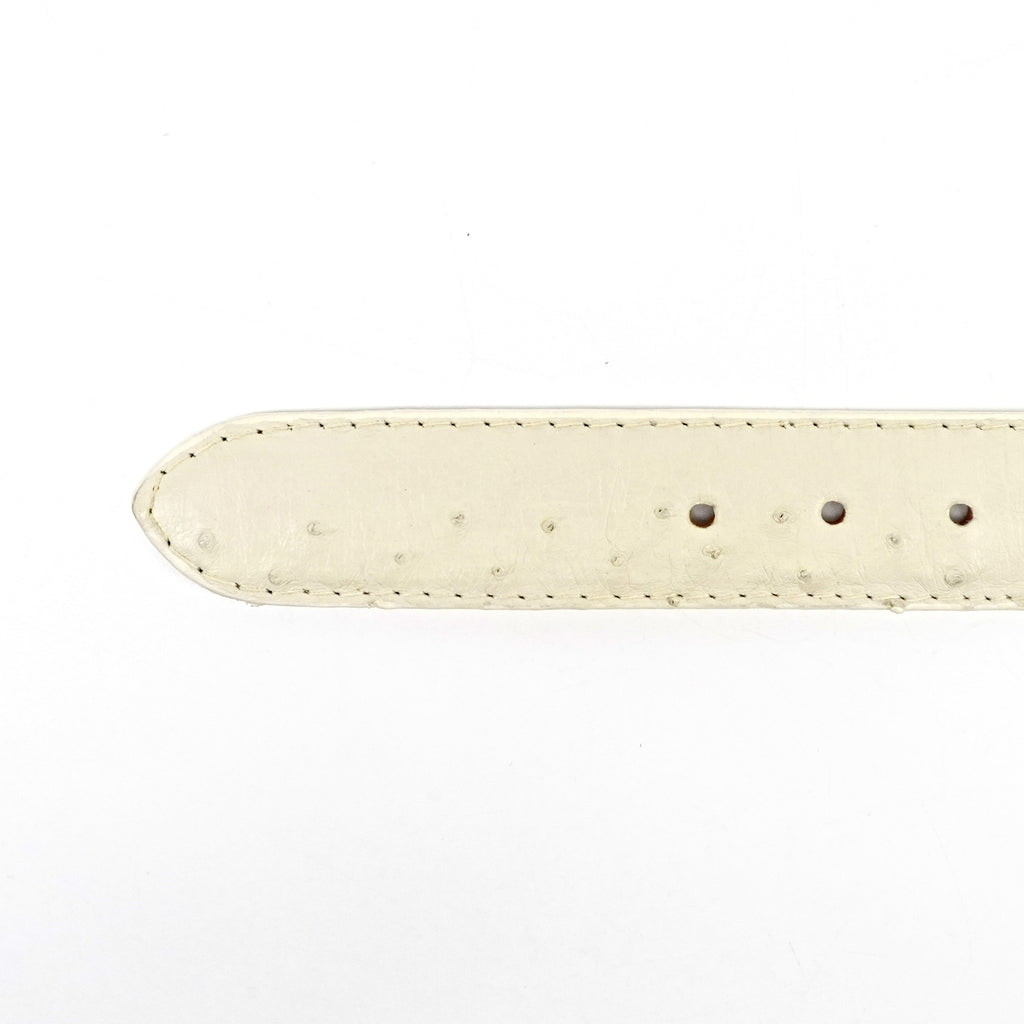 Exotic Full Quilt Ostrich Belt - Bone (C-028)
