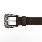 Exotic Full Quilt Python Belt - Matte Brown (C-028)