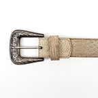 Exotic Full Quilt Python Belt - Cappuccino (C-028)