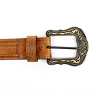 Solid Rustic Honey Leather Belt (C-V4601)