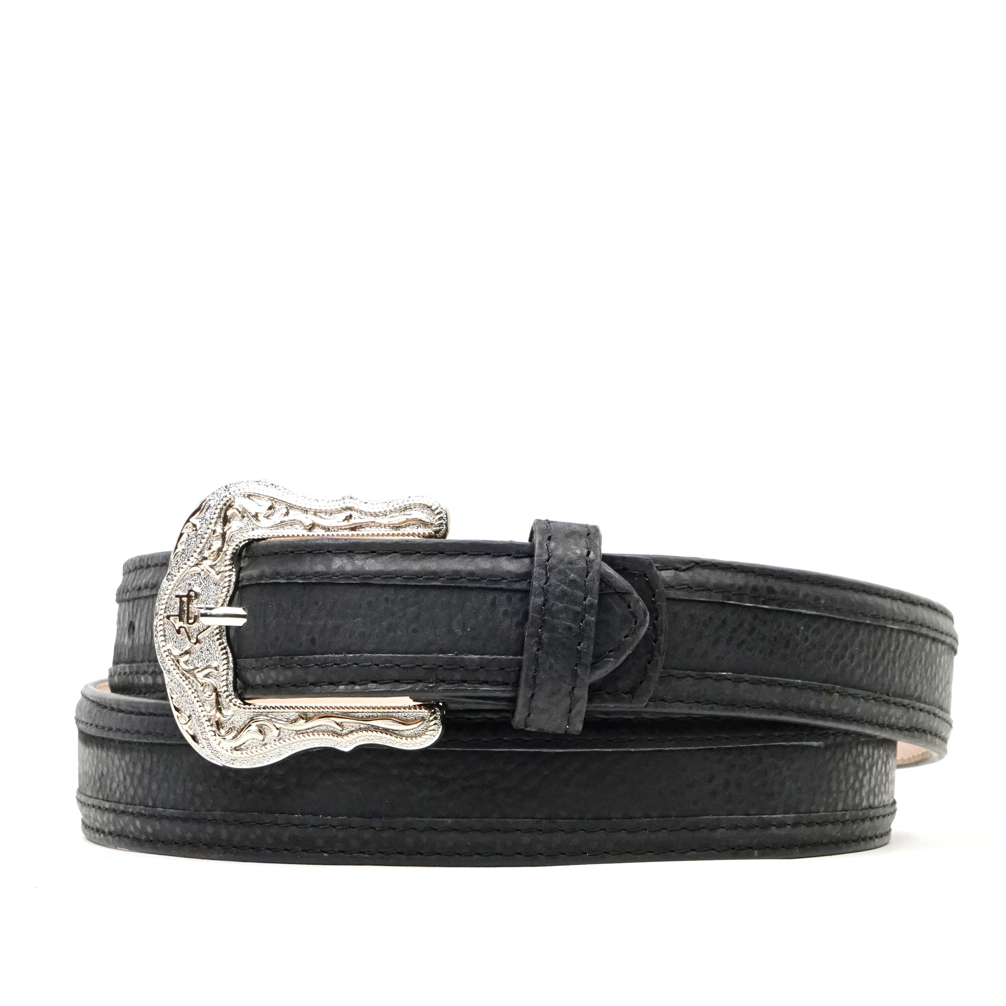 Cinturón de piel de vaca - Cheyenne Negro (C-V4601)