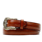 Solid Cognac Leather Belt (C-V4601)