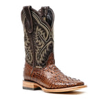 Crocodile Choco Boots (Youth) - Embossed Leather - Square Toe (E427)