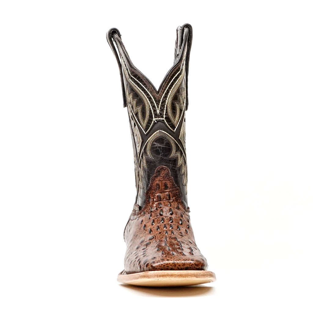 Crocodile Choco Boots (Youth) - Embossed Leather - Square Toe (E427)