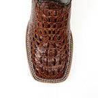 Crocodile Choco Boots (Youth) - Embossed Leather - Square Toe (E427)