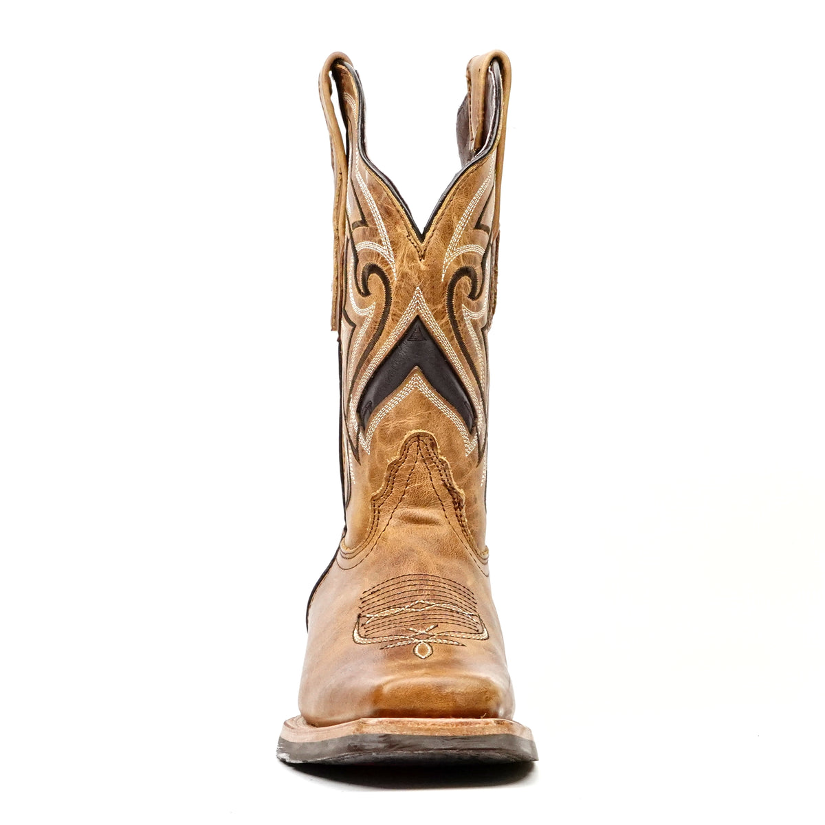 Wild Mustard Leather Boots - Sip-Resistant Sole - Rodeo Toe (E470)