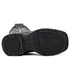 Maurich - Botas de pitón para niños - Negras - Punta cuadrada
