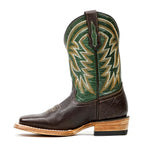 Kids Shrunken Choco Leather Boots - Square Toe (E3002)