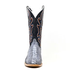 Ridge Ostrich Leg Boots - Denim Blue - Roper Toe