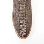 Ridge Ostrich Leg Boots - Rustic Brown - Roper Toe
