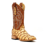 Butch Pirarucu Fish Boots - Caramel Buttercup - Square Toe