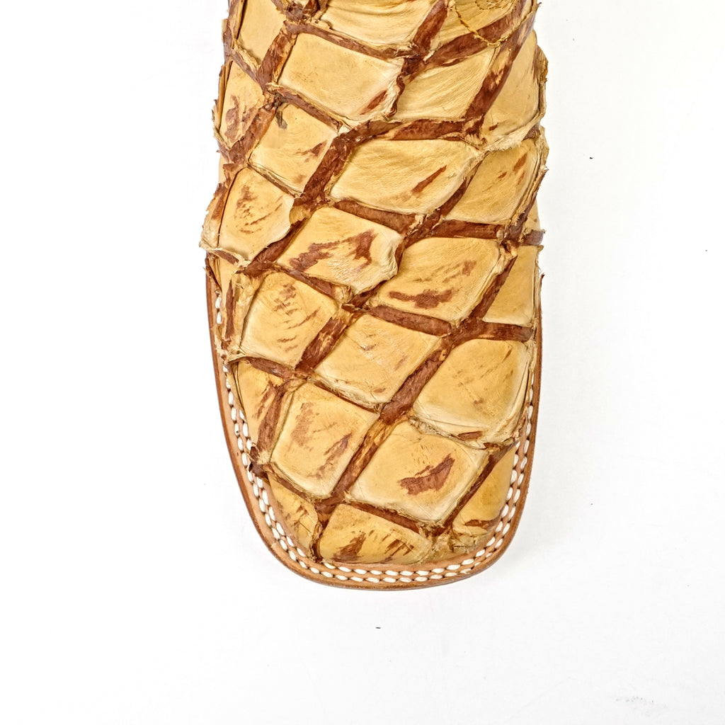 Butch Pirarucu Fish Boots - Caramel Buttercup - Square Toe