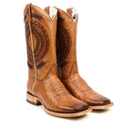Clayton Tobacco Cowboy Boots - Square Toe (E944)