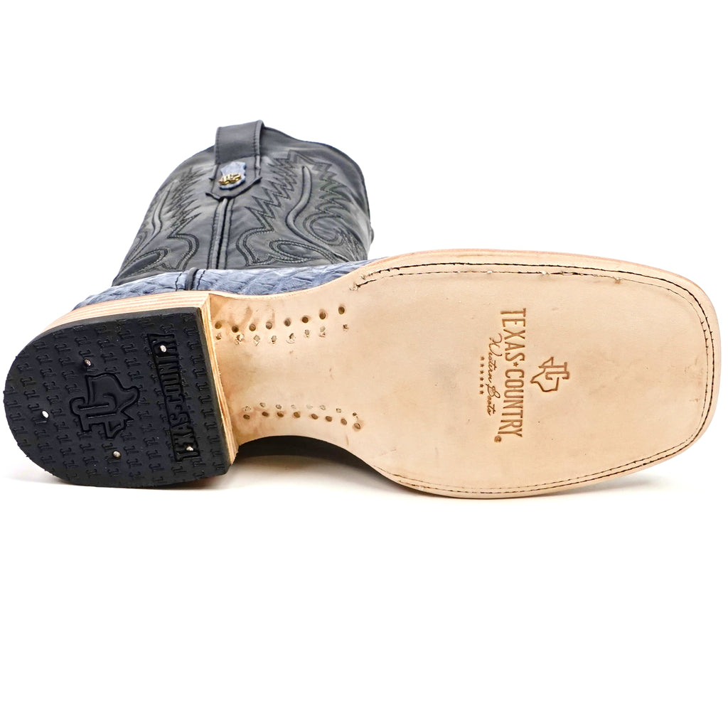 Rhodes HornBack y Belly - Azul Denim - Punta Cuadrada (LM10)