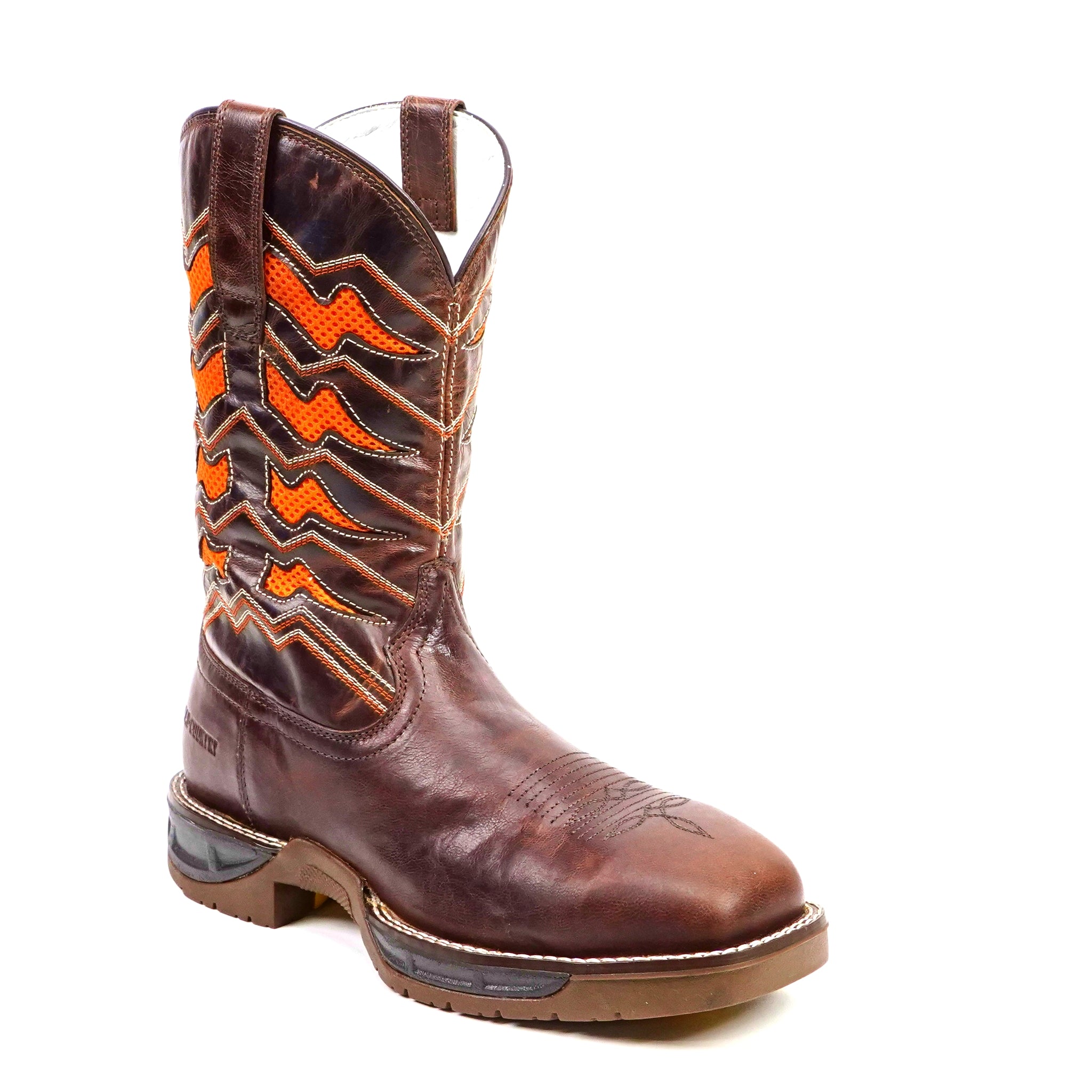 Texas Country - Orange & Brown Work Boots - Composite Toe (TC009)