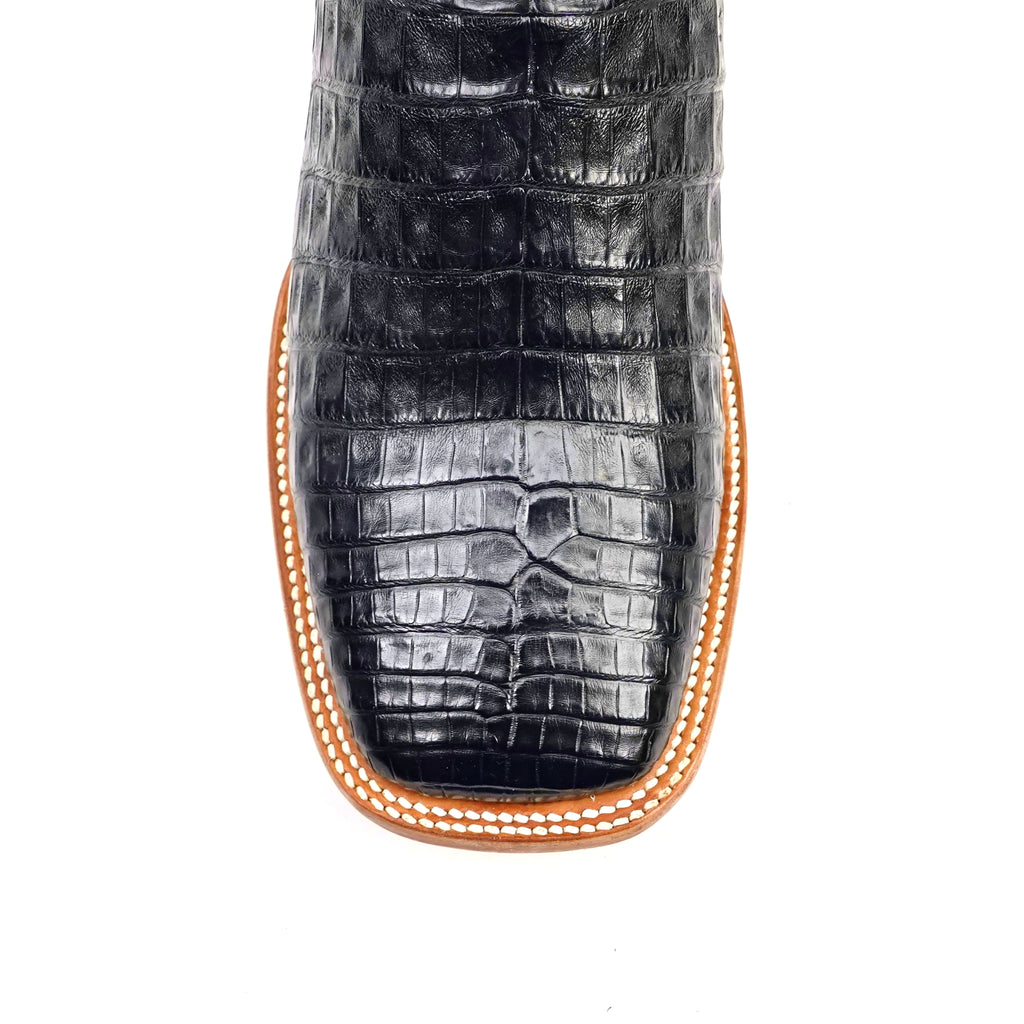 Ranger Caiman Full Belly Boots - Black - Square Toe