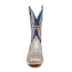Braxton Python Boots - Matte Gray - Square Toe