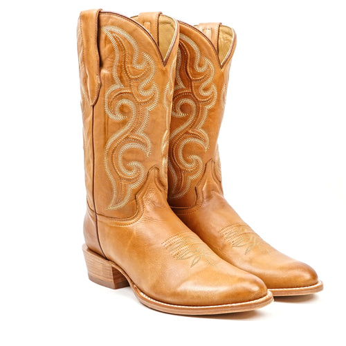 Boney Cowboy Boots - Clayton Honey - Roper Toe (TS203) - Gomez Western Wear