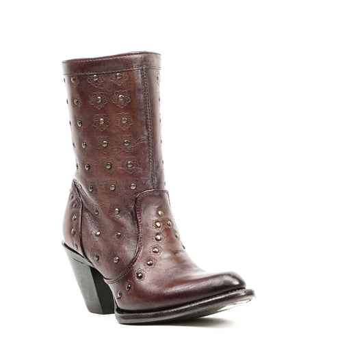 Anya Chocolate Brown Booties - J Toe - Gomez Western Wear