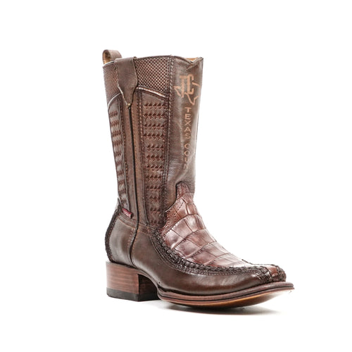 Alligator Belly Short Shaft Boots - Tobacco - Narrow Square Toe (FLO22) - Gomez Western Wear