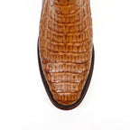 Rhodes Caiman Hornback Boots - Honey - Roper Toe