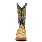 Pirarucu Fish Orix Boots - Embossed Leather - Square Toe (E962)