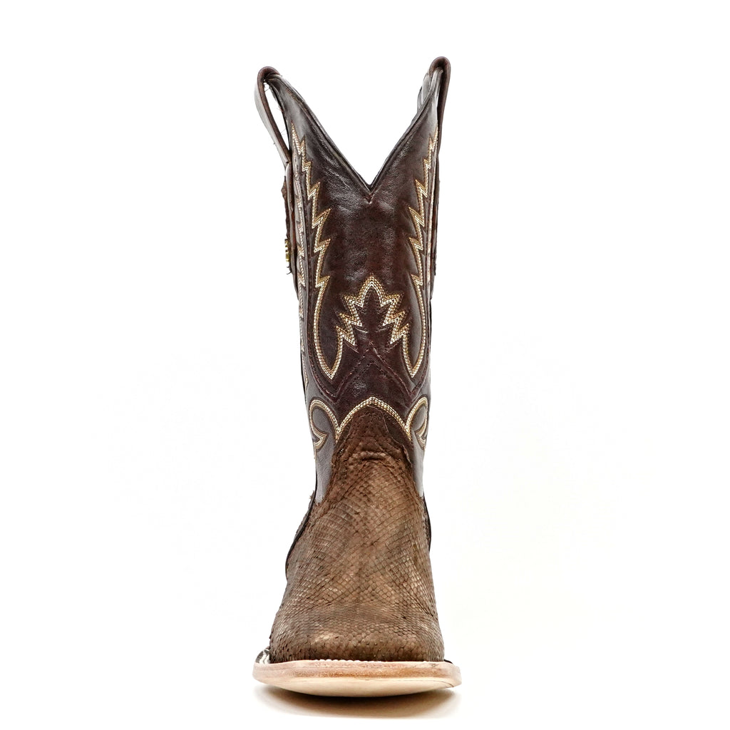 Tanner Python Boots - Tamarind - Square Toe (PN30)