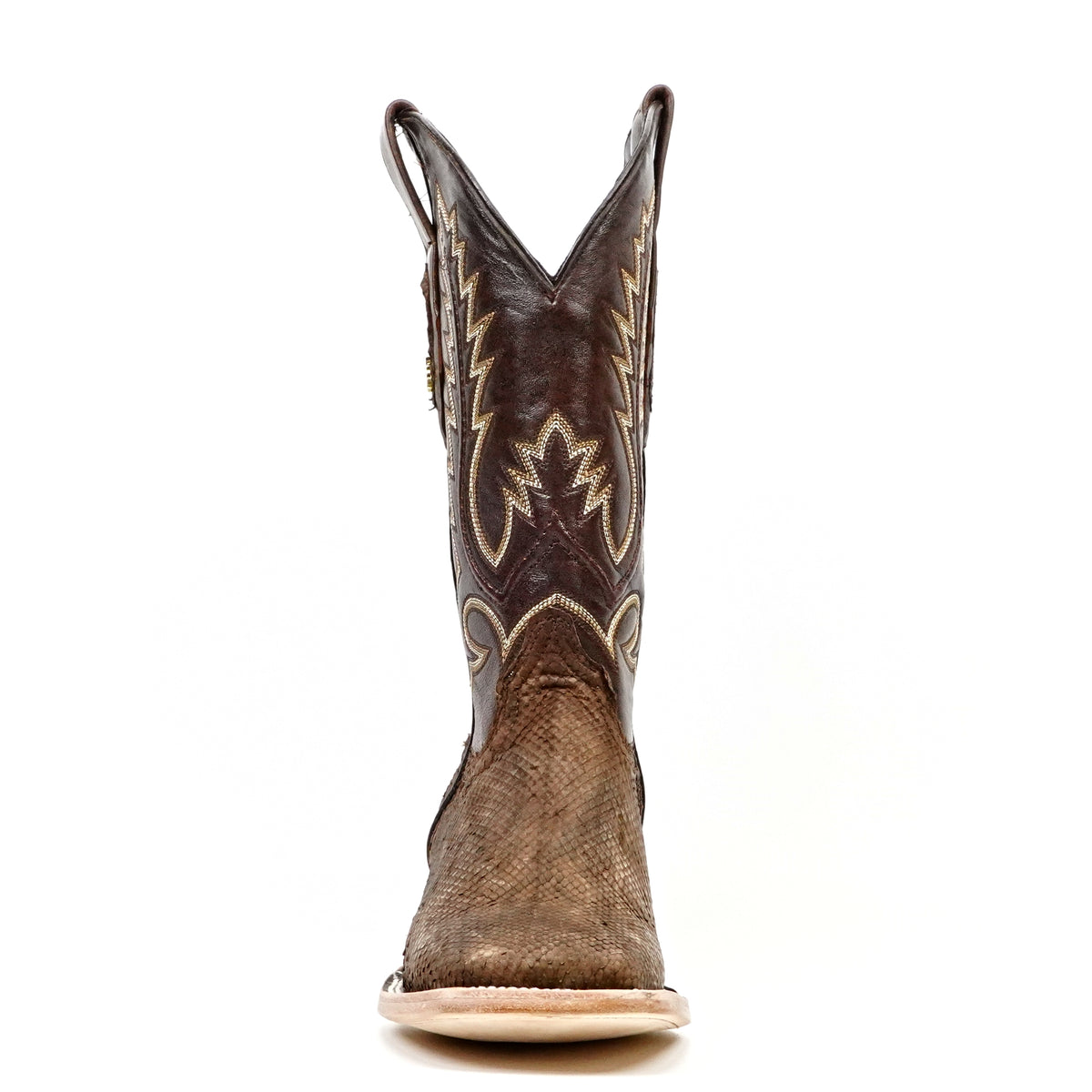 Tanner Python Boots - Tamarind - Square Toe (PN30)