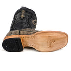 Rhodes Caiman Belly Boots - Gray - Square Toe (LM10)