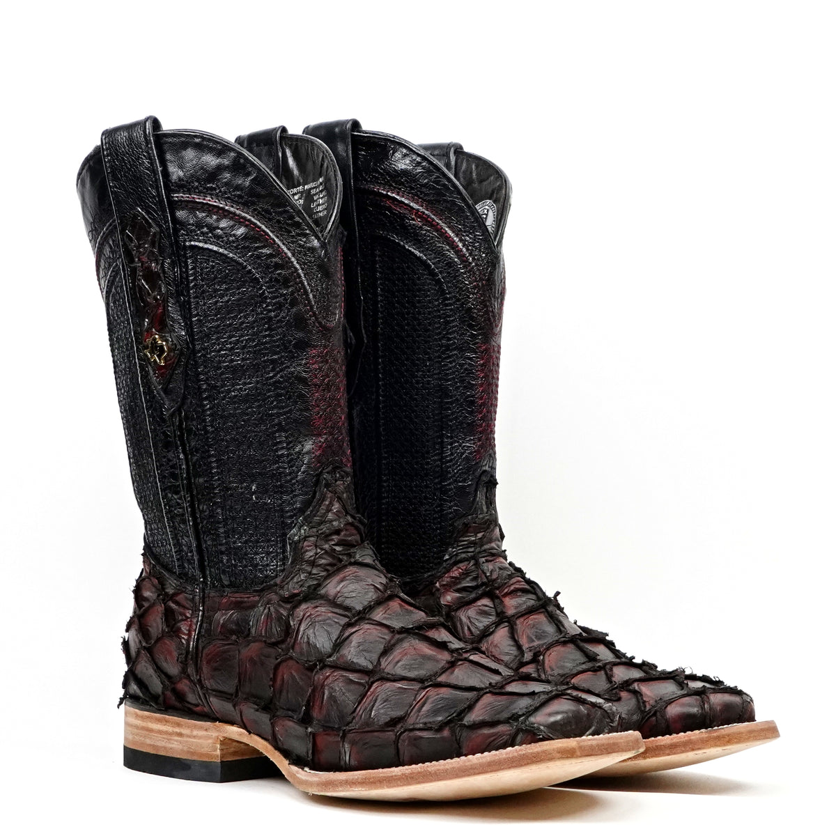 Botas Connor Pirarucu - Rojas - Punta Cuadrada (PZ60)
