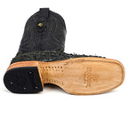 Connor Pirarucu Fish Boots - Gray Black - Square Toe (PZ60)