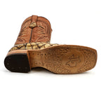 Pirarucu Orix - Embossed Leather - Square Toe (E687)