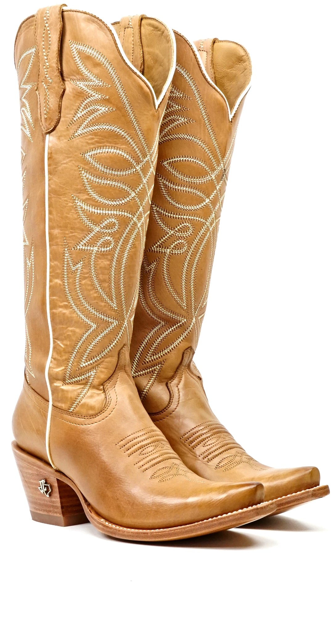 Kellie Clayton Gold Leather Sole - Caña alta - Punta afilada