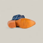Kellie Suede Blue Jeans Leather Sole - Tall Shaft - Snip Toe