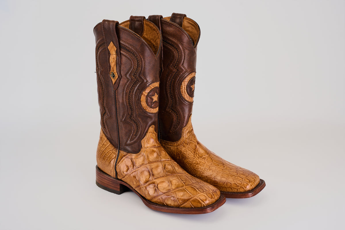 James - Fawn - Square Toe (Alligator Hornback)