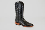 James - Black - Round Toe (Full Alligator)