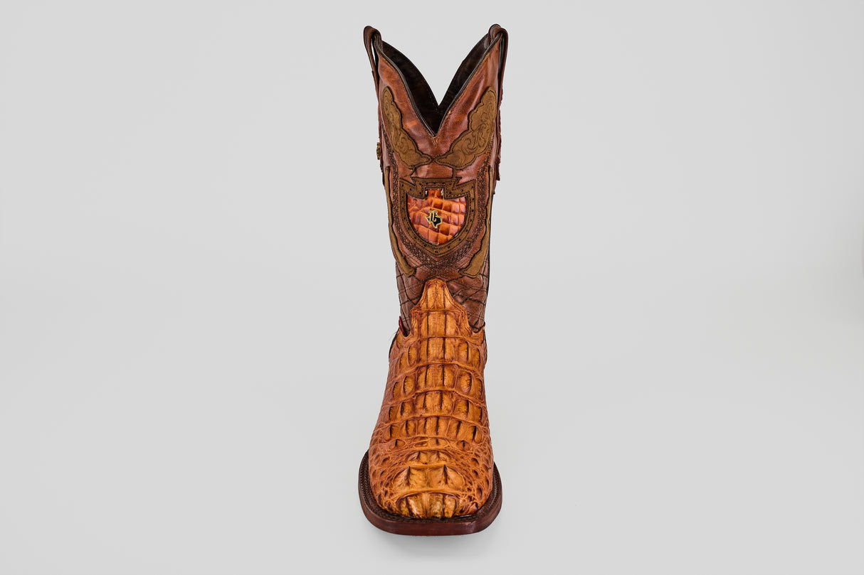 James - Cognac - Square Toe (Alligator  Head)