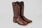 James Alligator Hornback Boots - Tobacco - Square Toe (LG10)