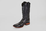 James - Black - Square Toe (Alligator Hornback)