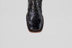 James Alligator Hornback Boots - Black - Square Toe (LG10)