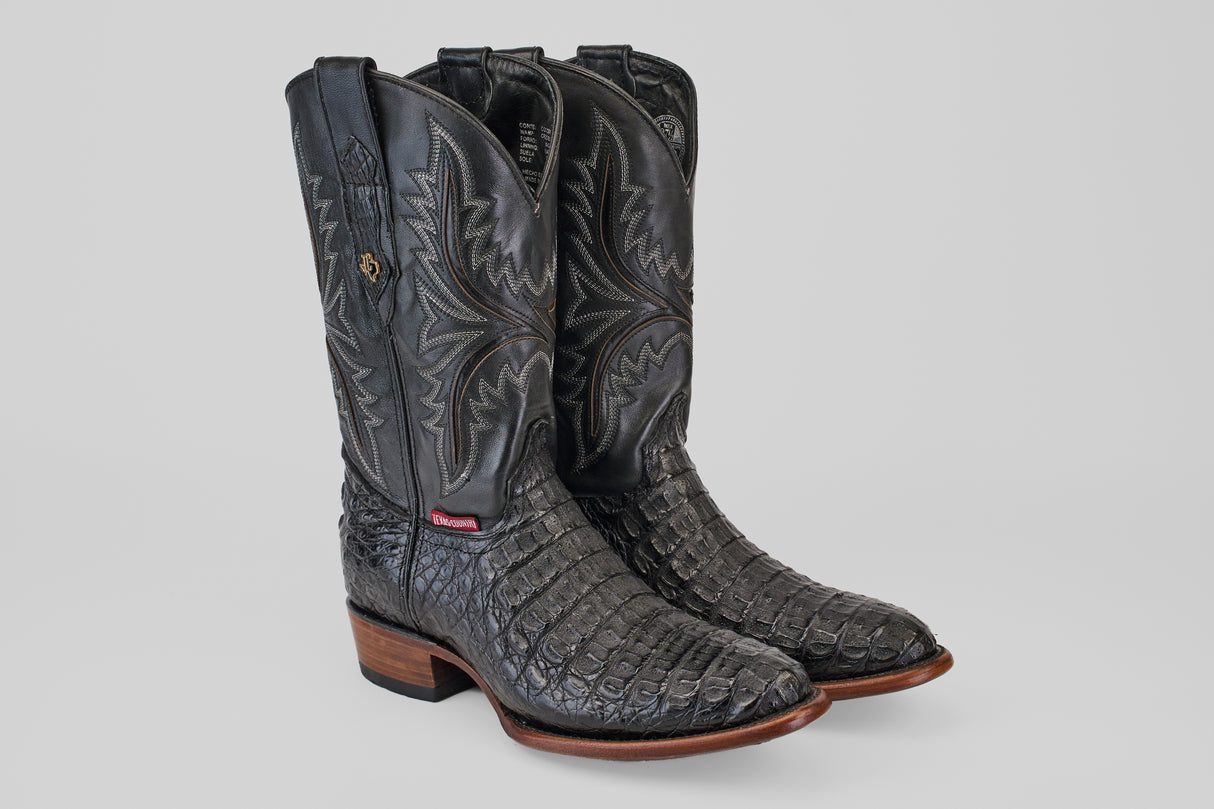 Rhodes HornBack - Black - Round Toe