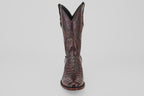 Rhodes Caiman Hornback Boots - Black Cherry - Round Toe (LM220)