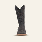 Jumbo Python Boots - Gray Embossed Leather - Square Toe (E943)